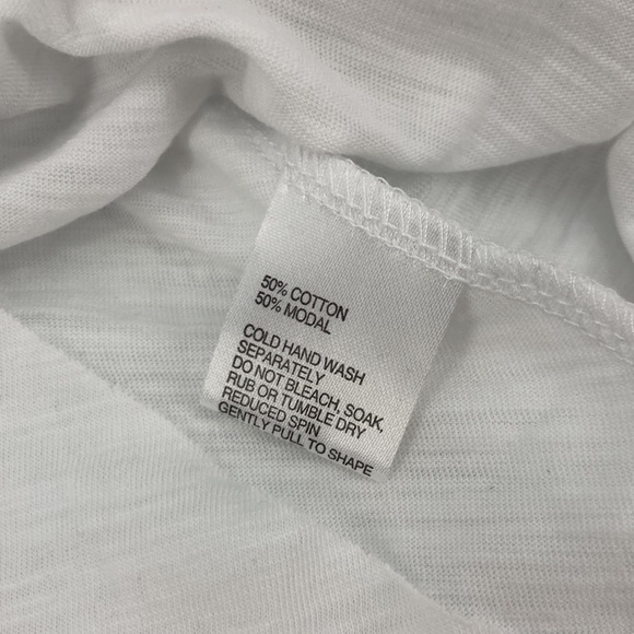 Ripe Maternity White Long Sleeve Cotton Modal Side Tie Knot Maternity Shirt NWT - Picture 5 of 10